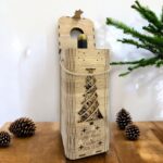 Caja de Vino SVG Cortada con Láser para Regalo, Portabotellas Navidad y Planos CNC de Madera 3mm - Imagen 4