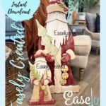 Letrero de Santa Claus Vintage en SVG para Decoración Navideña de Granero, Descarga Digital para Glowforge