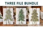 Paquete Digital de Letreros de Árboles Estilo Granja para Corte Láser - Archivos SVG para Glowforge y Navidad