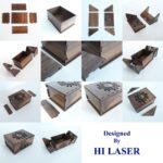 Caja de regalo de madera cortada a láser - Diseño 3 mm y 4 mm, archivos SVG DXF AI para corte - Imagen 4