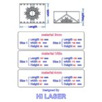 Caja de regalo de madera cortada a láser - Diseño 3 mm y 4 mm, archivos SVG DXF AI para corte - Imagen 5
