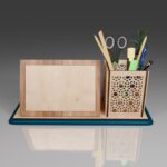 Estuche de Lápices Cortado con Láser y Marco de Fotos - Plantilla SVG para Organizador de Escritorio - Imagen 2