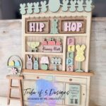 Estantería de Pascua SVG | Letreros Intercambiables de Decoración para Hogar