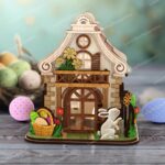 Candelabro de Pascua cortado con láser - Archivo SVG para Glowforge y CNC, Decoración de mesa - Imagen 5