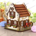 Candelabro de Pascua cortado con láser - Archivo SVG para Glowforge y CNC, Decoración de mesa - Imagen 7