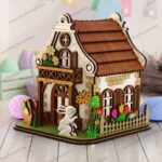 Candelabro de Pascua cortado con láser - Archivo SVG para Glowforge y CNC, Decoración de mesa - Imagen 6