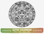 Diseño SVG del Calendario Azteca para Corte Láser - Archivo Vectorial de Descarga Instantánea