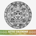 Diseño SVG del Calendario Azteca para Corte Láser - Archivo Vectorial de Descarga Instantánea