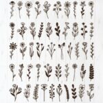 Paquete de 50 Flores Silvestres SVG DXF para Corte Láser Glowforge y Cricut - Adornos de Madera y Regalos - Imagen 3