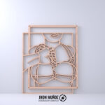 Atada al Placer-Diseño Erótico para Corte Láser – Silueta Femenina BDSM | Archivo Decorativo para Pared MDF