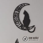 Gato Lunar – Archivo para Corte Láser | Diseño Decorativo Místico para Pared en MDF o Acrílico - Imagen 3