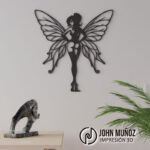 Hada Sensual para Corte Láser – Archivo Decorativo de Fantasía con Alas Grandes - Imagen 2