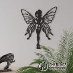 Hada Sensual para Corte Láser – Archivo Decorativo de Fantasía con Alas Grandes