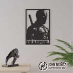 Deadpool Silueta – Archivo Láser Decorativo de Superhéroe para Corte en MDF o Acrílico