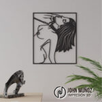 Diseño Erótico para Corte Láser – Silueta Femenina BDSM | Archivo Decorativo para Pared MDF - Imagen 2