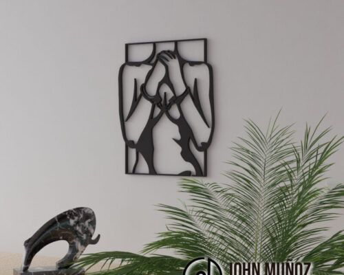 cuadro decorativo de chica su figura habla de juego, entrega y poder invertido.