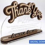 Premio de Agradecimiento en Capas - Archivo SVG y PDF para Corte Láser | Descarga Instantánea