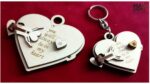 Marco de llavero de San Valentín - Archivos de corte láser para corazón personalizable - Imagen 5