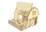 Casa de muñecas de granja: patrón cortado con láser para barnices y decoración infantil - Imagen 6
