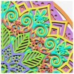 Diseño Mandala V7 para Corte Láser - Archivos SVG para Cricut y Glowforge, Plantillas Layered - Imagen 2