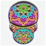 Diseño de Mandala de Calavera para Corte Láser y Cricut - Archivo SVG Descargable
