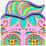 Diseño de Calavera de Azúcar V3 para Corte Láser - Mandala SVG para Cricut y Glowforge - Imagen 2