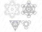 Diseño Capa Metatron Cube para Corte Láser y Papel - Mandala Vector SVG para Cricut y Glowforge - Imagen 6