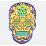 Diseño en Capas de Calavera de Azúcar Mandala para Corte Láser y Cricut - SVG Ideal para Personalización