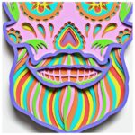 Diseño de Calavera de Azúcar V3 para Corte Láser - Mandala SVG para Cricut y Glowforge - Imagen 3