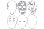 Diseño de Calavera de Azúcar V4 para Corte Láser y Cricut - SVG Mandala para Proyectos Creativos - Imagen 7