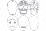Diseño Caprichoso de Calavera de Azúcar v5 para Corte Láser y Cricut - SVG Mandala para Arte Creativo - Imagen 7