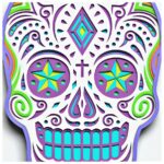 Diseño de Calavera de Azúcar V6 para Corte Láser y Cricut - Mandala SVG para Proyectos Creativos - Imagen 2