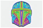 Diseño de Casco Espacial en Capas para Corte Láser y Cricut - Archivo Vector SVG Mandala