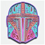 Diseño de Casco Espacial en Capas para Corte Láser y Cricut - Archivo Vector SVG Mandala - Imagen 6