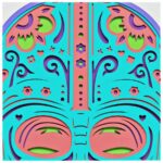 Diseño de Casco Espacial en Capas para Corte Láser y Cricut - Archivo Vectorial SVG - Imagen 5