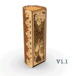 Caja de madera cortada con láser para vino, archivo para botella burdeos estándar en contrachapado 3mm-4mm - Imagen 5