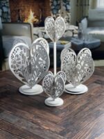 Conjunto de 4 corazones 3D SVG para corte láser y Glowforge - Arte popular digital descargable - Imagen 10