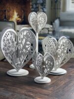 Conjunto de 4 corazones 3D SVG para corte láser y Glowforge - Arte popular digital descargable - Imagen 3