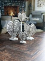 Conjunto de 4 corazones 3D SVG para corte láser y Glowforge - Arte popular digital descargable - Imagen 8