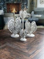 Conjunto de 4 corazones 3D SVG para corte láser y Glowforge - Arte popular digital descargable - Imagen 9