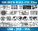 Paquete de 150+ Archivos DXF-CDR para Decoración de Pared - Corte Láser y CNC Vector Download