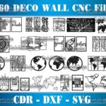 Paquete de 150+ Archivos DXF-CDR para Decoración de Pared - Corte Láser y CNC Vector Download