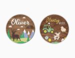 Letreros SVG Personalizados para Guardería: Nombres de Bebé y Diseño Redondo en Madera Corte Láser - Imagen 4