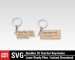 Paquete SVG para Regalos de Maestros - Llavero y Agradecimientos para Corte Láser Glowforge - Imagen 9