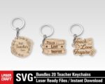 Paquete SVG para Regalos de Maestros - Llavero y Agradecimientos para Corte Láser Glowforge - Imagen 4