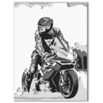 Arte en capas de motocicleta cortado con láser | Decoración moderna multicapa para pared