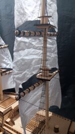 Modelos de velero en miniatura cortados por láser a escala 28 mm para juegos de mesa - Descarga SVG, DXF, AI, LBRN2 - Imagen 6