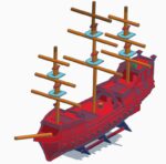 Modelos de velero en miniatura cortados por láser a escala 28 mm para juegos de mesa - Descarga SVG, DXF, AI, LBRN2 - Imagen 2