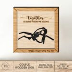 Arte SVG de pareja para corte láser, decoración de San Valentín, archivos Glowforge y estante niñera - Imagen 4