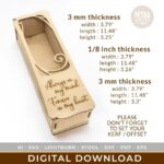 Caja de flores de San Valentín cortada a láser - Archivos SVG con diseños intercambiables y citas románticas - Imagen 3